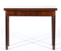 Lot 245 - George III mahogany tea table, rectangular...