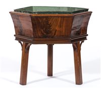 Lot 250 - George III style mahogany wine cooler, 19th...