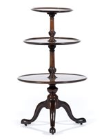 Lot 250A - George III mahogany three-tier pedestal...