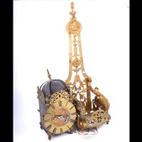 Lot 53 - Restoration style brass lantern clock, circa...