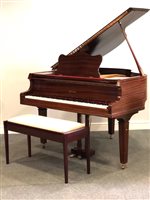 Lot 287 - German mahogany cased baby grand piano, by...