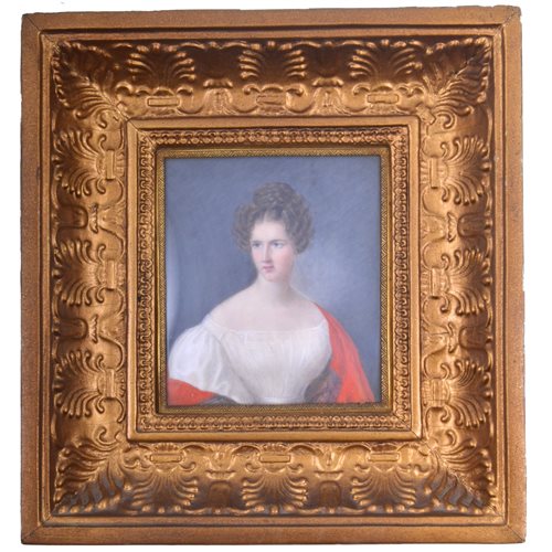 Lot 42 - French School, A young lady of the Empire...