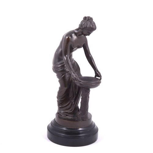 Lot 35 - Bronzed patinated spelter model of classical...