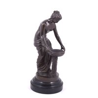 Lot 35A - Bronzed patinated spelter model of classical...