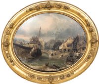 Lot 178A - Manner of Paul Marney, River scene in a...
