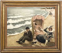 Lot 210 - Suzanne Eisendieck, 'Plage Orageuse', signed,...