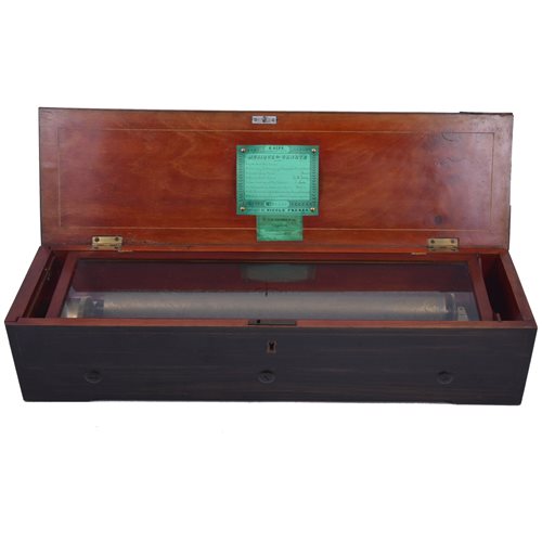 Lot 40 - Swiss Forte-Piano cylinder musical box, by...