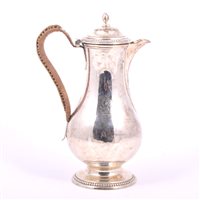 Lot 79 - George III silver pear shape jug, Thomas...