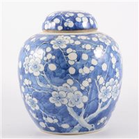 Lot 169 - Chinese blue and white ginger jar, bearing...