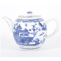 Lot 185 - Chinese export porcelain blue and white tea...