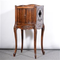 Lot 286 - Louis XV style walnut night table, 20th...