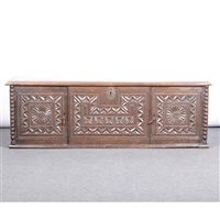 Lot 286C - Spanish carved oak cassone, adapted as a...