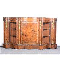 Lot 294 - Victorian figured walnut, walnut marquetry and...