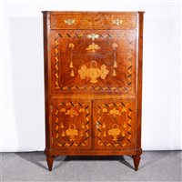 Lot 302 - Dutch mahogany and marquetry escritoire, circa....