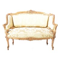 Lot 317 - Louis XV style canape, 20th century,...