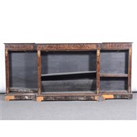 Lot 327A - A Regency style breakfront bookcase, painted...