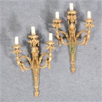 Lot 328 - A pair of Louis XV style gilt metal...