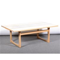 Lot 503 - Danish oak coffee table, the rectangular top...