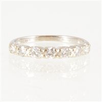 Lot 32 - A diamond half eternity ring, seven brilliant...