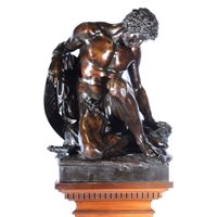 Lot 125 - A Victorian style bronze figure of a Roman...
