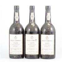 Lot 233 - Gould Campbell, 1975 vintage port, 3 bottles.