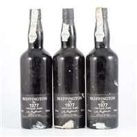 Lot 238 - Skeffington, 1977 vintage port, 3 bottles