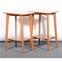 Lot 443 - Keswick School, a pair of walnut side tables,...