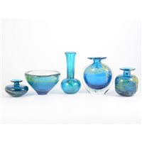 Lot 468 - Mdina, a collection of five art glass vessels,...