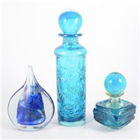 Lot 470 - Mdina, two art glass bottles and stoppers,...