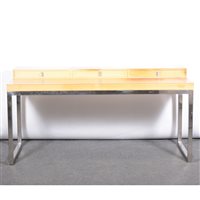 Lot 485 - Large contemporary stitched leather desk, by...