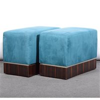 Lot 490 - A pair of 'Ventana' ottomans, retailed by J....