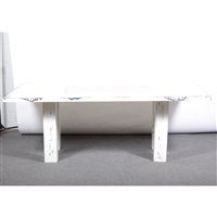 Lot 493 - Large white fibreglass dinner table, circa...