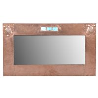 Lot 405 - An Arts & Crafts copper framed wall mirror,...