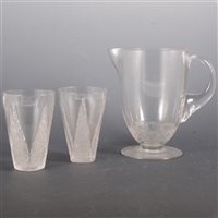 Lot 421 - Rene Lalique, a lemonade jug and six...