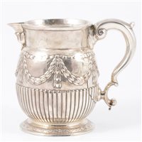 Lot 367 - A silver jug, cancelled marks, London Assay...