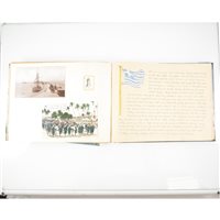 Lot 360 - A scrap book and hand written experiences of...