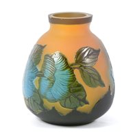 Lot 20 - A Czech coloured glass vase, marked Galle Tip,...