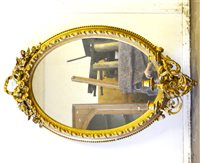 Lot 434 - Gilt framed wall mirror