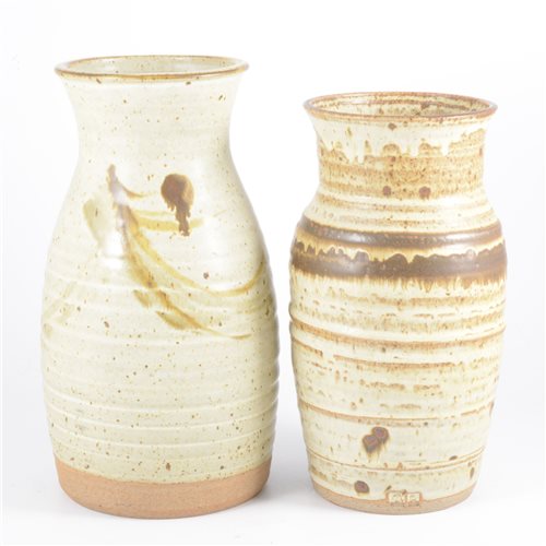 Lot 65 - R. Collins, a studio pottery stoneware vase,...
