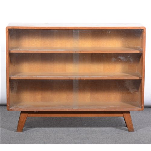 Lot 472 - Keswick School, an oak glazed bookcase, circa...