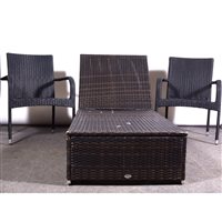 Lot 521 - Rattan Direct sun lounger, ...