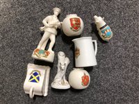 Lot 22 - Capodimonte model of an English cottage, 13cm;...