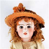 Lot 150 - A large French Tete Jumeau doll, bisque head...