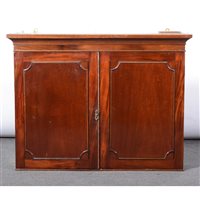 Lot 352 - Mahogany wall hanging cabinet, two panelled...