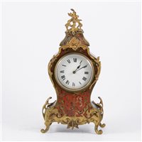 Lot 119 - Balloon mantel clock, boule face, with black...