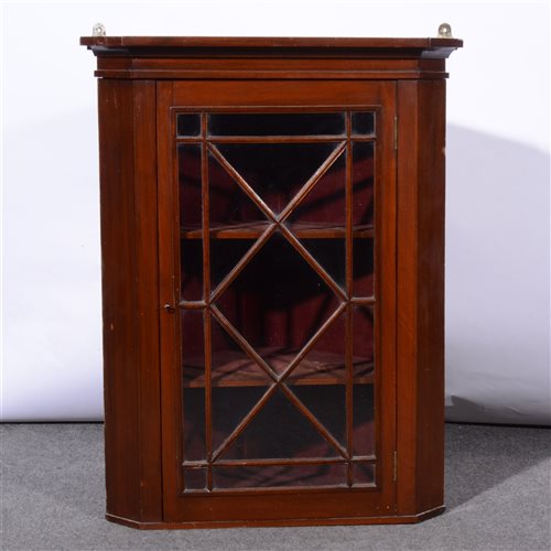 Lot 443 Mahogany hanging corner display