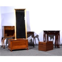 Lot 475 - Nest of three mahogany finish occasional...