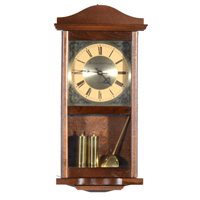 Lot 487 - Stained beechwood wall clock, by London Clock...