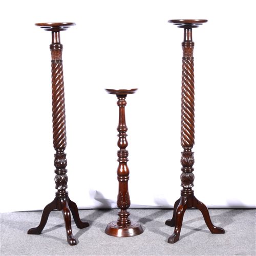 Lot 506 - Pair of mahogany torcheres, adapted from...