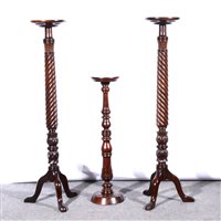 Lot 506 - Pair of mahogany torcheres, adapted from...